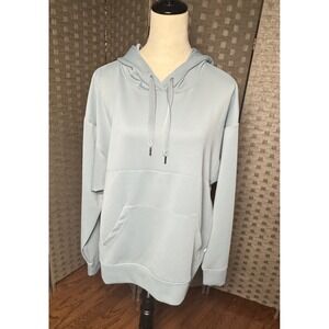 Apana Women's Gray/Green Activewear Pullover Hoodie Athleisure Size XL Warmup